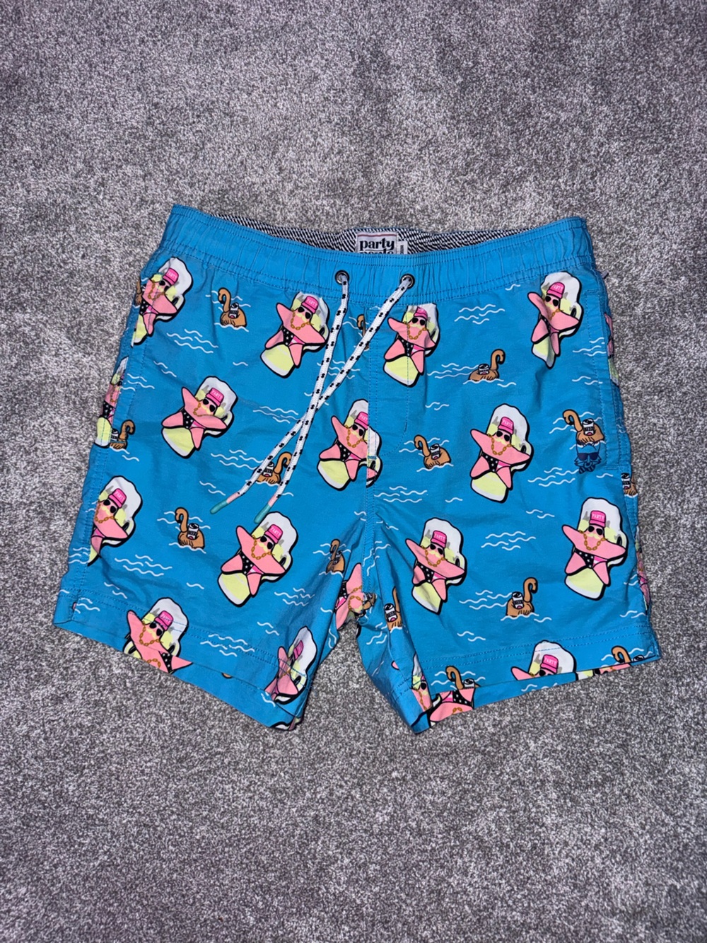 Patrick Star inspired swim trunks